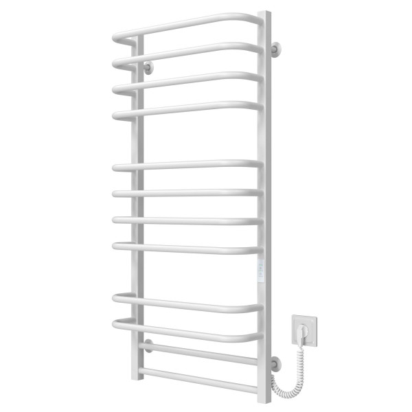 Buy electric heated towel rail Lux P12 400х1100 Deffi stainless steel (White, WD04, Right connection)