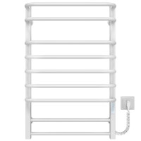 Electric heated towel rail Lux P9 600х800 Deffi stainless steel (White, WD04, Right connection)