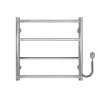 Elektryczny podgrzewacz ręczników Ladder P4 400х500 Deffi stal nierdzewna (Chrome, EF16, Prawe połączenie)
