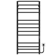 Electric heated towel rail Lux P13 500х1200 Deffi stainless steel (Black, JD04, Right connection)