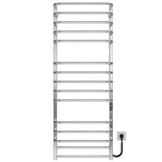 Electric heated towel rail Lux P15 600х1400 Deffi stainless steel (Chrome, JD04, Right connection)