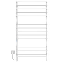 Elektrischer Handtuchwärmer Lux P15 700х1400 Deffi edelstahl (Weiss, WD04, Linker Anschluss)