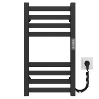 Elektrischer Handtuchwärmer Magnus P8 400х600 Deffi edelstahl (Schwarz, JD04, Richtige Verbindung)