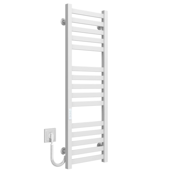 Buy electric heated towel rail Magnus P15 400х1000 Deffi stainless steel (White, WD04, Left connection)