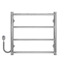 Electric heated towel rail Ladder P4 400х500 Deffi stainless steel (Chrome, EF16, Left connection)