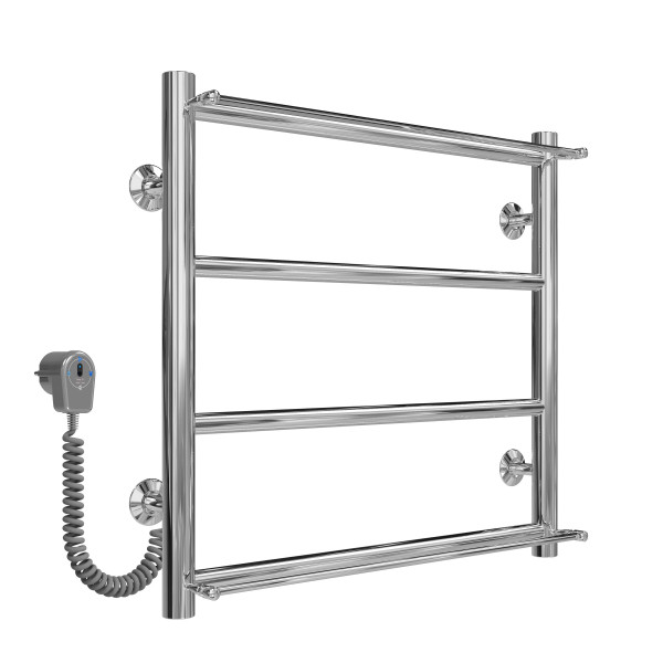 Buy electric heated towel rail Ladder P4 400х500 Deffi stainless steel (Chrome, EF16, Left connection)