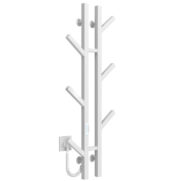 Buy electric heated towel rail Sakura P6 100х1000 E Deffi stainless steel (White, WD04, Left connection)
