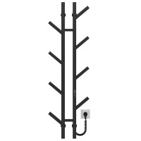 Elektrischer Handtuchwärmer Sakura P8 100х1200 E Deffi edelstahl (Schwarz, JD04, Richtige Verbindung)