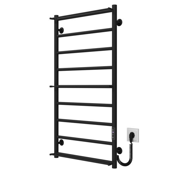 Купити рушникосушарку електричну Ladder П9 500х1000 Deffi нержавіюча сталь (Чорний, JD03, Праве підключення)