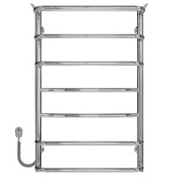 Electric heated towel rail Yunist P7 500х800 Deffi stainless steel (Chrome, EF16, Left connection)