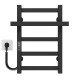 Buy electric heated towel rail Nicolе P5 300х500 Deffi stainless steel (Black, JD04, Left connection)