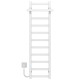 Buy electric heated towel rail Nicolе P11 400х1200 Deffi stainless steel (White, WD04, Left connection)