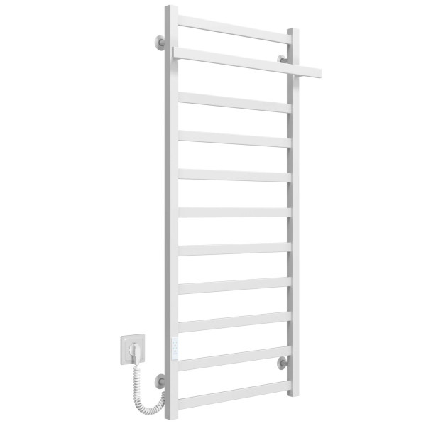 Buy electric heated towel rail Nicolе P11 500х1200 Deffi stainless steel (White, WD04, Left connection)