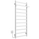 Buy electric heated towel rail Nicolе P11 500х1200 Deffi stainless steel (White, WD04, Left connection)