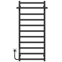 Elektrischer Handtuchwärmer Nicolе P11 500х1200 Deffi edelstahl (Schwarz, JD04, Linker Anschluss)