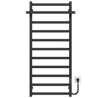 Electric heated towel rail Nicolе P11 500х1200 Deffi stainless steel (Black, JD04, Right connection)