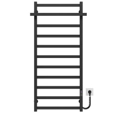 Electric heated towel rail Nicolе P11 500х1200 Deffi stainless steel (Black, JD04, Right connection)