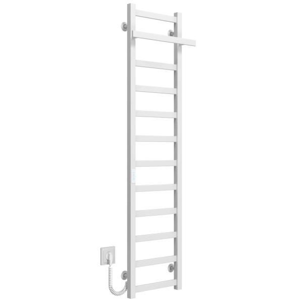 Buy electric heated towel rail Nicolе P12 300х1400 Deffi stainless steel (White, WD04, Left connection)