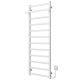 Buy electric heated towel rail Nicolе P12 500х1400 Deffi stainless steel (White, WD04, Right connection)