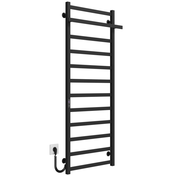 Elektrischen Handtuchwärmer kaufen Nicolе P12 500х1400 Deffi edelstahl (Schwarz, JD04, Linker Anschluss) 
