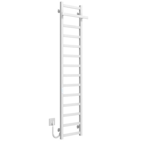 Buy electric heated towel rail Nicolе P14 400х1600 Deffi stainless steel (White, WD04, Left connection)