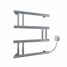 Electric heated towel rail Snake Lux 500х500 Deffi stainless steel (Chrome, EF16, Right connection)