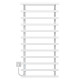 Buy electric heated towel rail Agata P12 400x1200 Deffi stainless steel (White, WD03, Left connection)