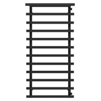 Water heated towel rail Agata P12 400x1200 Deffi stainless steel (Black, Side right connection)