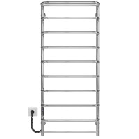 Elektrischer Handtuchwärmer Standard with shelf P10 500х1200 Deffi edelstahl (Chrom, JD03, Linker Anschluss)