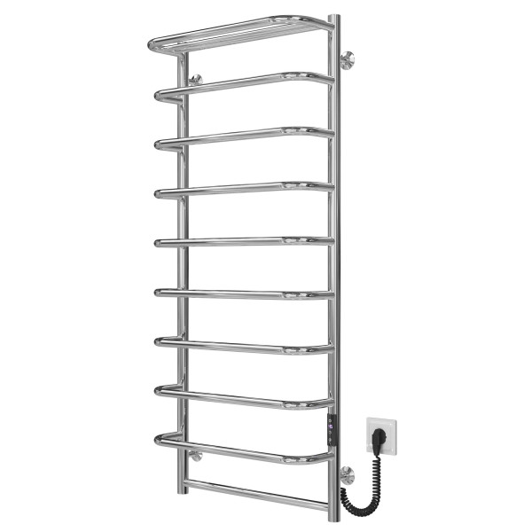 Elektrischen Handtuchwärmer kaufen Standard with shelf P10 500х1200 Deffi edelstahl (Chrom, JD03, Richtige Verbindung) 