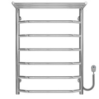 Elektrischer Handtuchwärmer Trapezoid with shelf R7 500х700 Deffi edelstahl (Chrom, EF16, Richtige Verbindung)