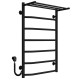 Elektrischen Handtuchwärmer kaufen Trapezium with shelf P7 500х800 Deffi edelstahl (Schwarz, EF16, Linker Anschluss) 