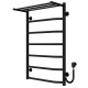 Buy an electric heated towel rail Trapezium with shelf P7 500х800 Deffi stainless steel (Black, EF16, Right connection)