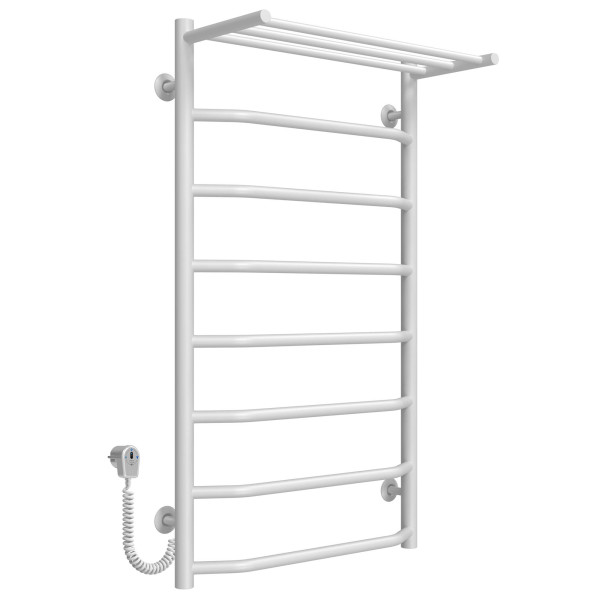 Kup elektryczny podgrzewacz ręczników Trapezium with shelf P8 500х900 Deffi stal nierdzewna (Biały, EF16, Połączenie lewe) 