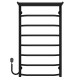 Buy an electric heated towel rail Trapezium with shelf P8 500х900 Deffi stainless steel (Black, EF16, Left connection)