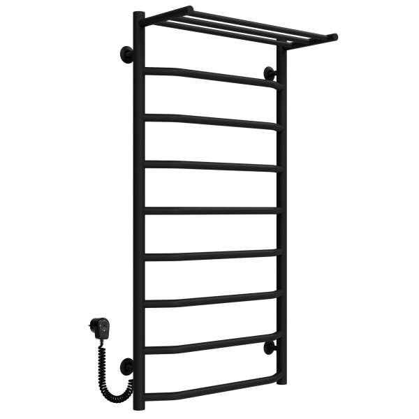 Elektrischen Handtuchwärmer kaufen Trapezium with shelf P9 500х1000 Deffi edelstahl (Schwarz, EF16, Linker Anschluss) 