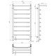 Kup elektryczny podgrzewacz ręczników Trapezium with shelf P9 500х1000 Deffi stal nierdzewna (Czarny, EF16, Prawe połączenie) 