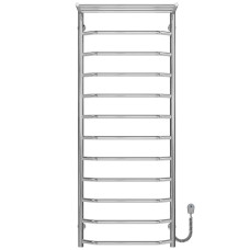 Elektryczny podgrzewacz ręczników Trapezoid with shelf P12 500х1300 Deffi stal nierdzewna (Chrome, EF16, Prawe połączenie)