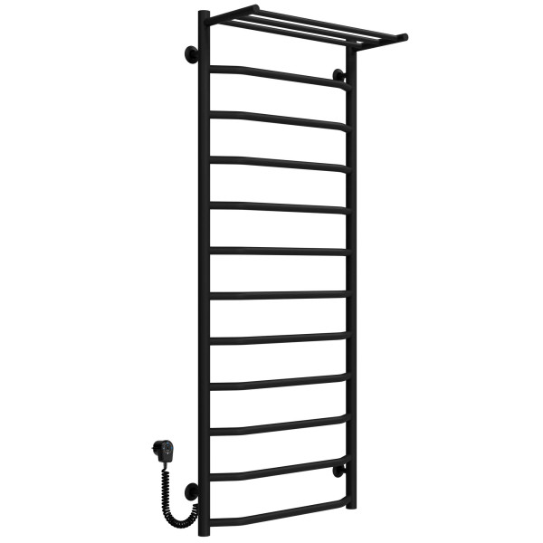 Elektrischen Handtuchwärmer kaufen Trapezium with shelf P12 500х1300 Deffi edelstahl (Schwarz, EF16, Linker Anschluss) 