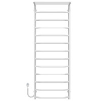 Elektrischer Handtuchwärmer Trapezoid with shelf P13 500х1400 Deffi edelstahl (Weiss, EF16, Linker Anschluss)