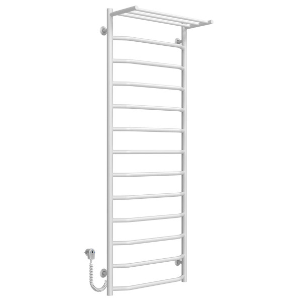 Kup elektryczny podgrzewacz ręczników Trapezium with shelf P13 500х1400 Deffi stal nierdzewna (Biały, EF16, Połączenie lewe) 