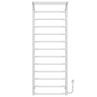 Elektrischer Handtuchwärmer Trapezoid with shelf P13 500х1400 Deffi edelstahl (Weiss, EF16, Richtige Verbindung)