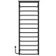 Buy an electric heated towel rail Trapezium with shelf P13 500х1400 Deffi stainless steel (Black, EF16, Left connection)