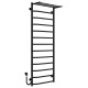 Buy an electric heated towel rail Trapezium with shelf P13 500х1400 Deffi stainless steel (Black, EF16, Left connection)