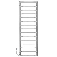 Elektrischer Handtuchwärmer Trapezoid with shelf P15 500х1600 Deffi edelstahl (Chrom, EF16, Linker Anschluss)