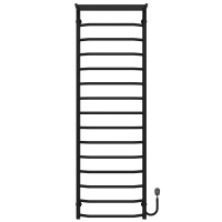 Electric heated towel rail Trapezoid with shelf P15 500х1600 Deffi stainless steel (Black, EF16, Right connection)