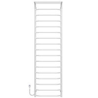 Elektryczny podgrzewacz ręczników Trapezoid with shelf P17 500х1800 Deffi stal nierdzewna (Biały, EF16, Połączenie lewe)