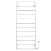 Electric heated towel rail Trapezium P12 500х1300 Deffi stainless steel (White, EF16, Left connection)