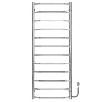 Elektryczny podgrzewacz ręczników Trapezium P12 500х1300 Deffi stal nierdzewna (Chrome, EF16, Prawe połączenie)