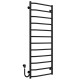 Buy electric heated towel rail Trapezium P12 500х1300 Deffi stainless steel (Black, EF16, Left connection)